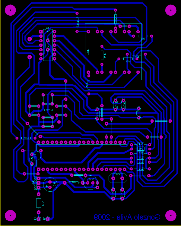 Mini consola de juegos, circuito impreso