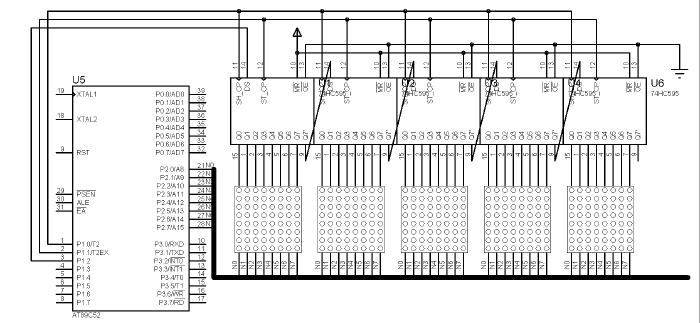 Esquemático matrices de LEDs